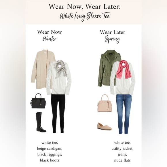 Banana Republic Cream White Long Sleeve Tee - Picture 8 of 8